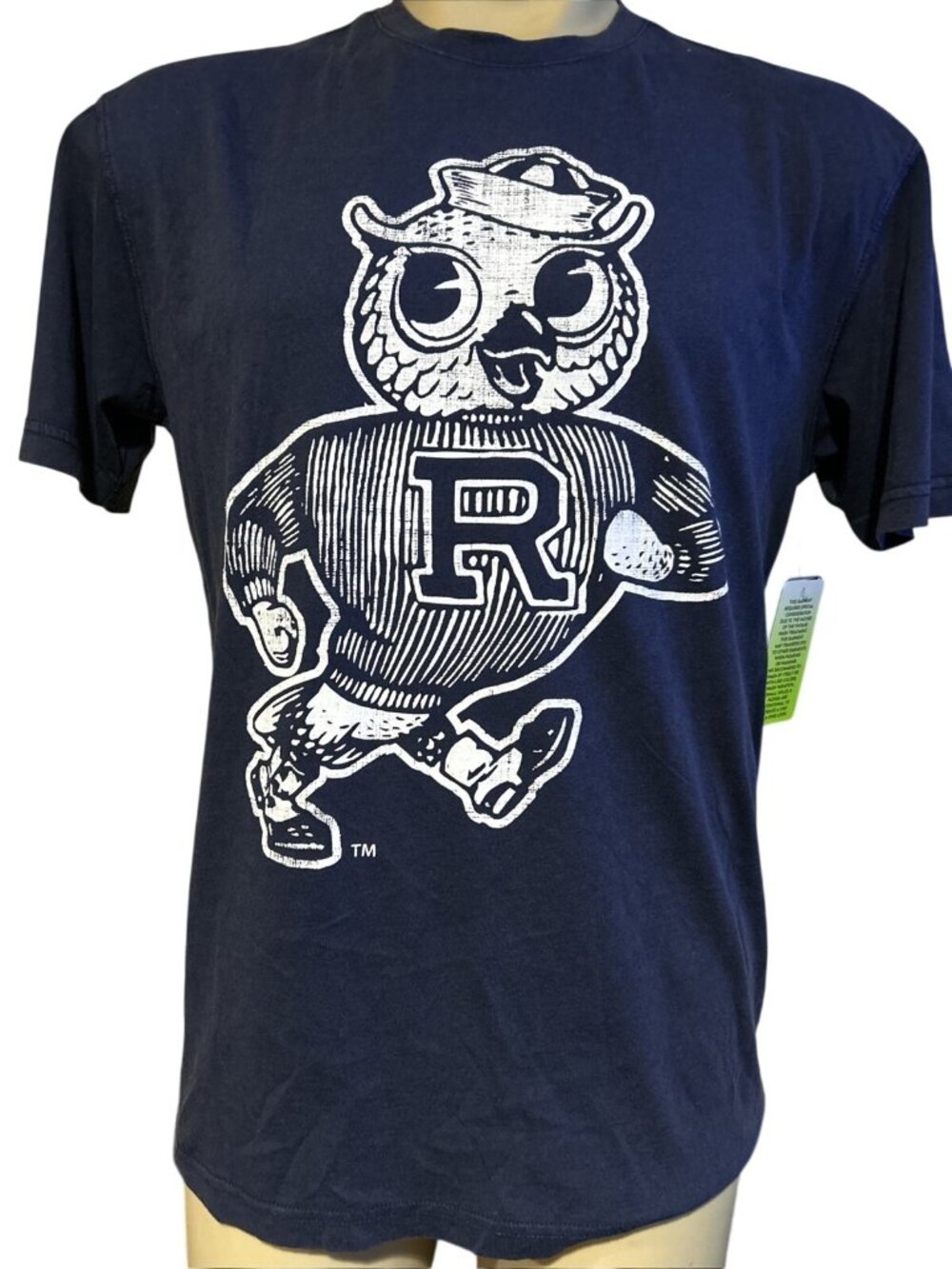 NEW Rice University Owls Sammy Mascot Blue Crew Neck Shirt Mens L